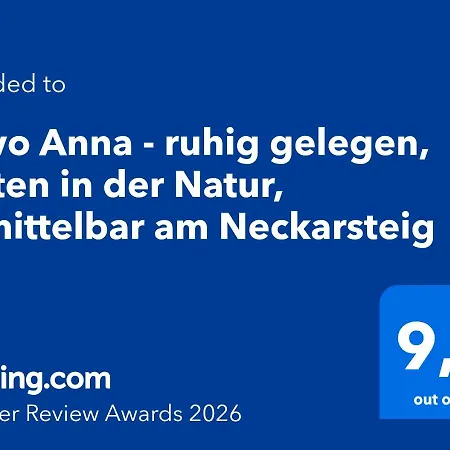 Διαμέρισμα Anna - Ruhig Gelegen, Mitten In Der Natur, Unmittelbar Am Neckarsteig